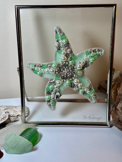 Aqua Sea Glass Starfish