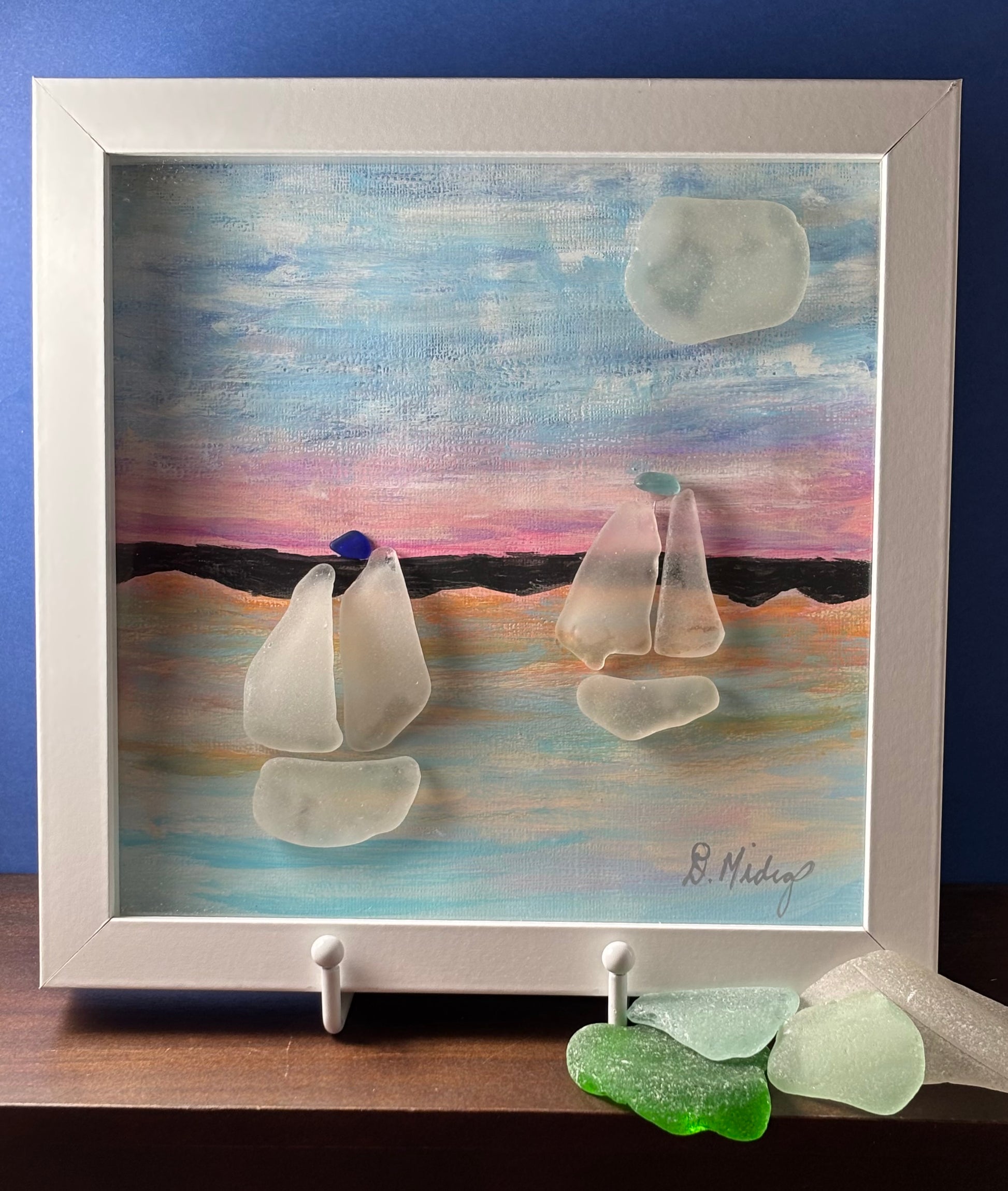Sailing Away on Sea Glass Sail Boats