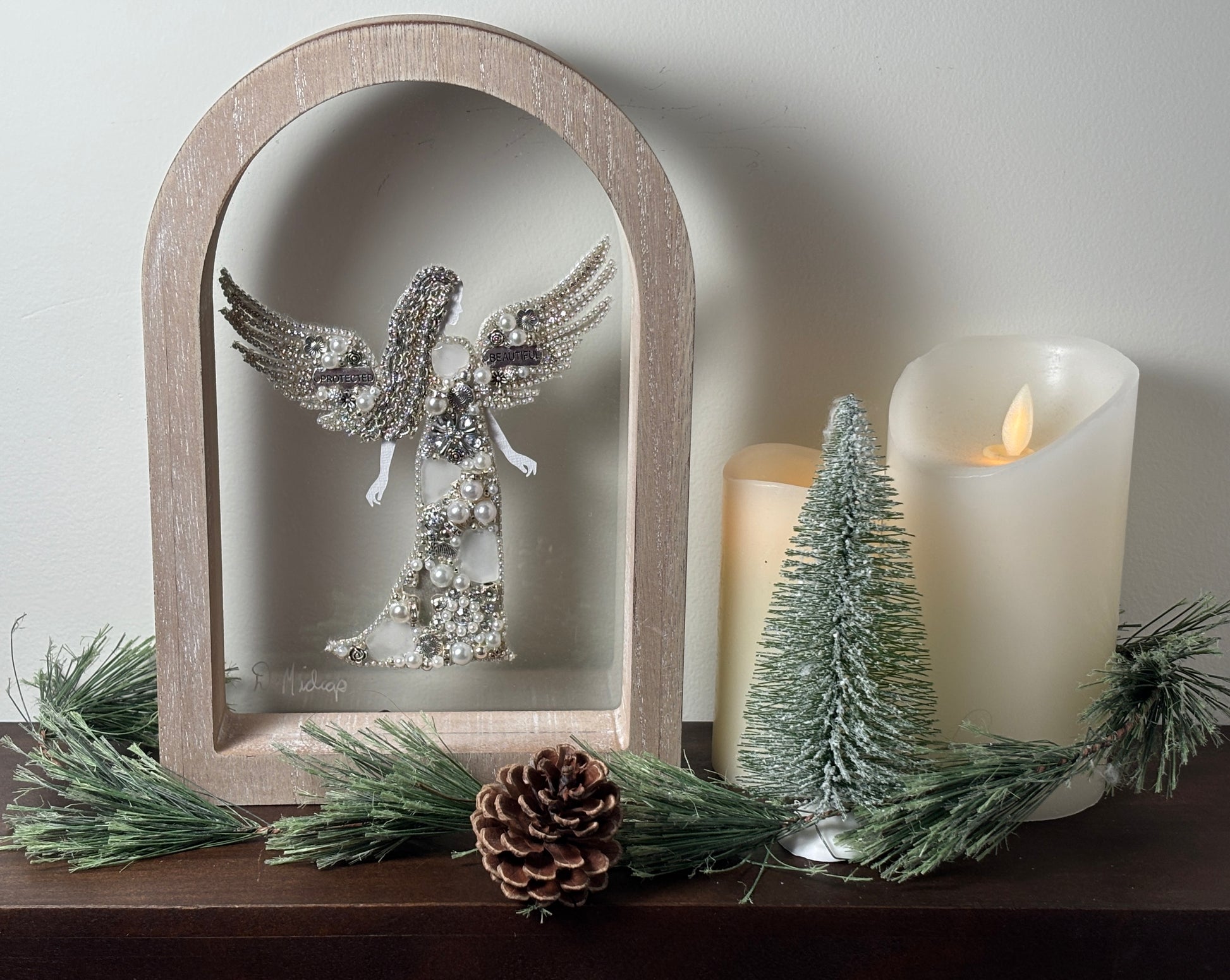 Angel White Sea Glass and jewelry