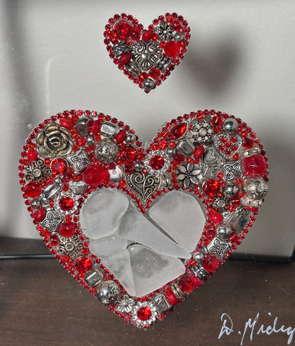 Sea Glass hearts