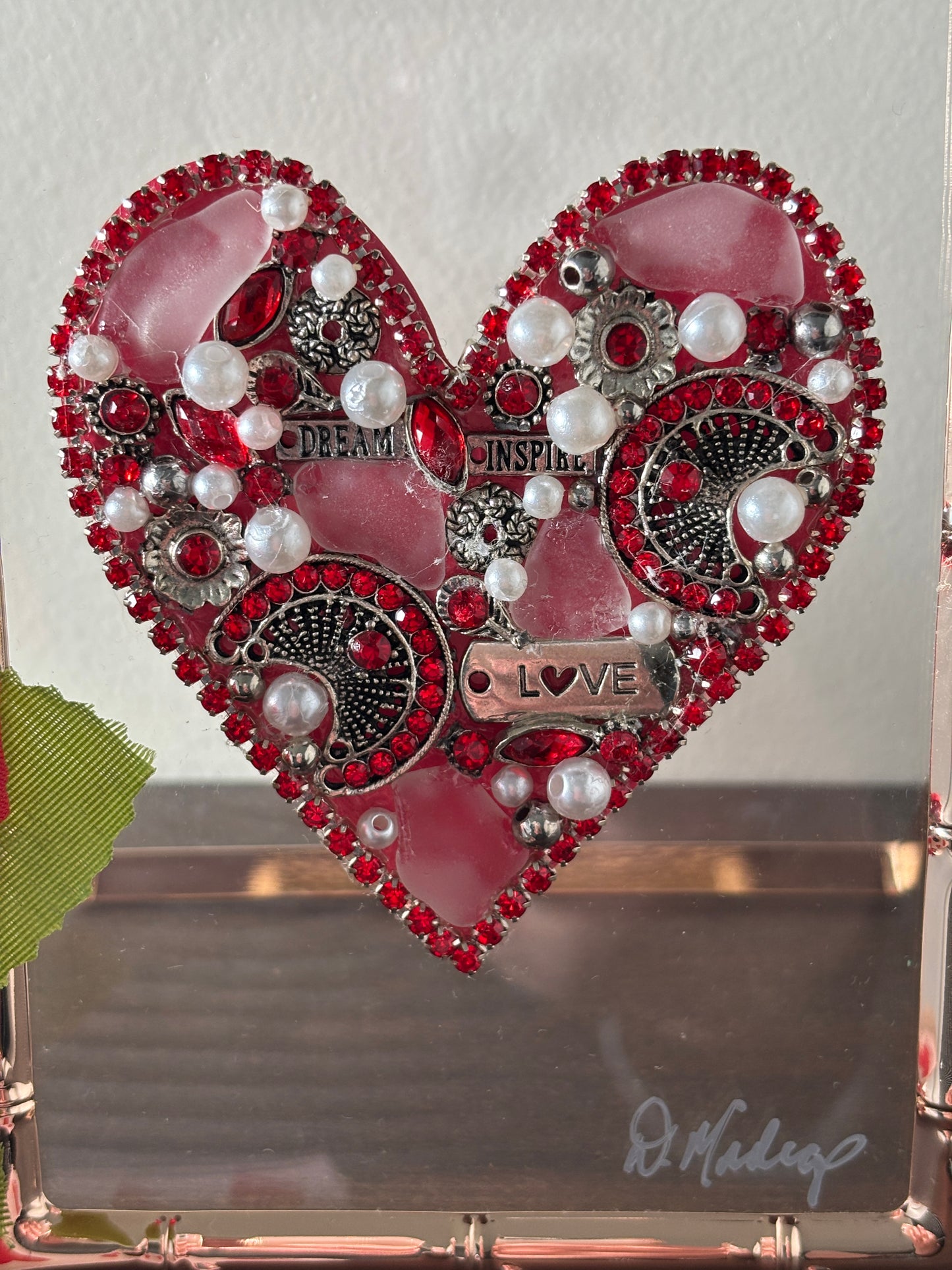 Valentine sea glass heart
