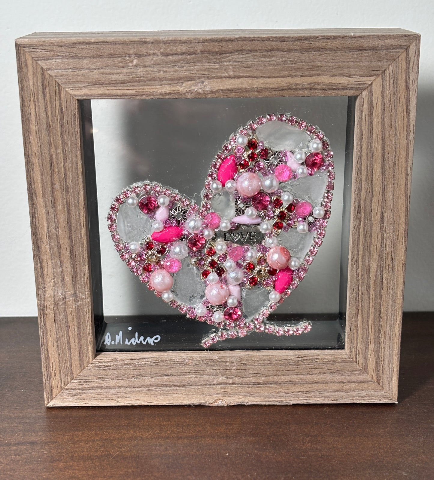 sea glass heart valentine