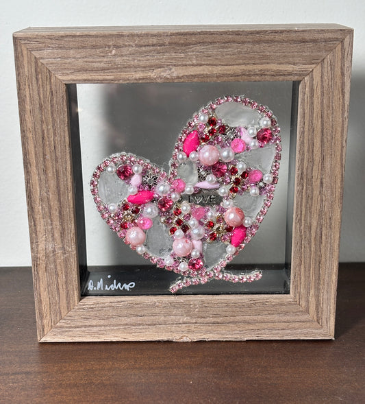 sea glass heart valentine